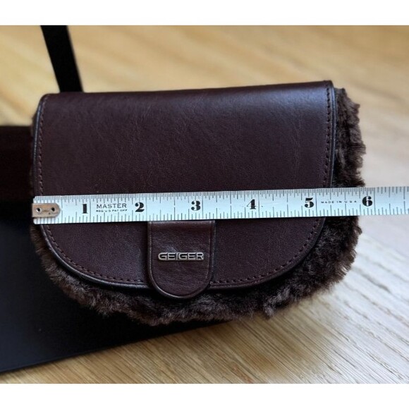 Vintage Geiger Collections Made in Austria Leather/Shearling Belt Bag - Picture 6 of 8